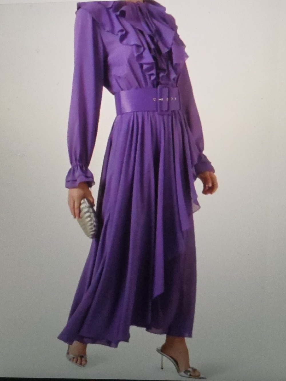 Toccin Petra Exaggerated Ruffle Maxi Dress Size 2 $745